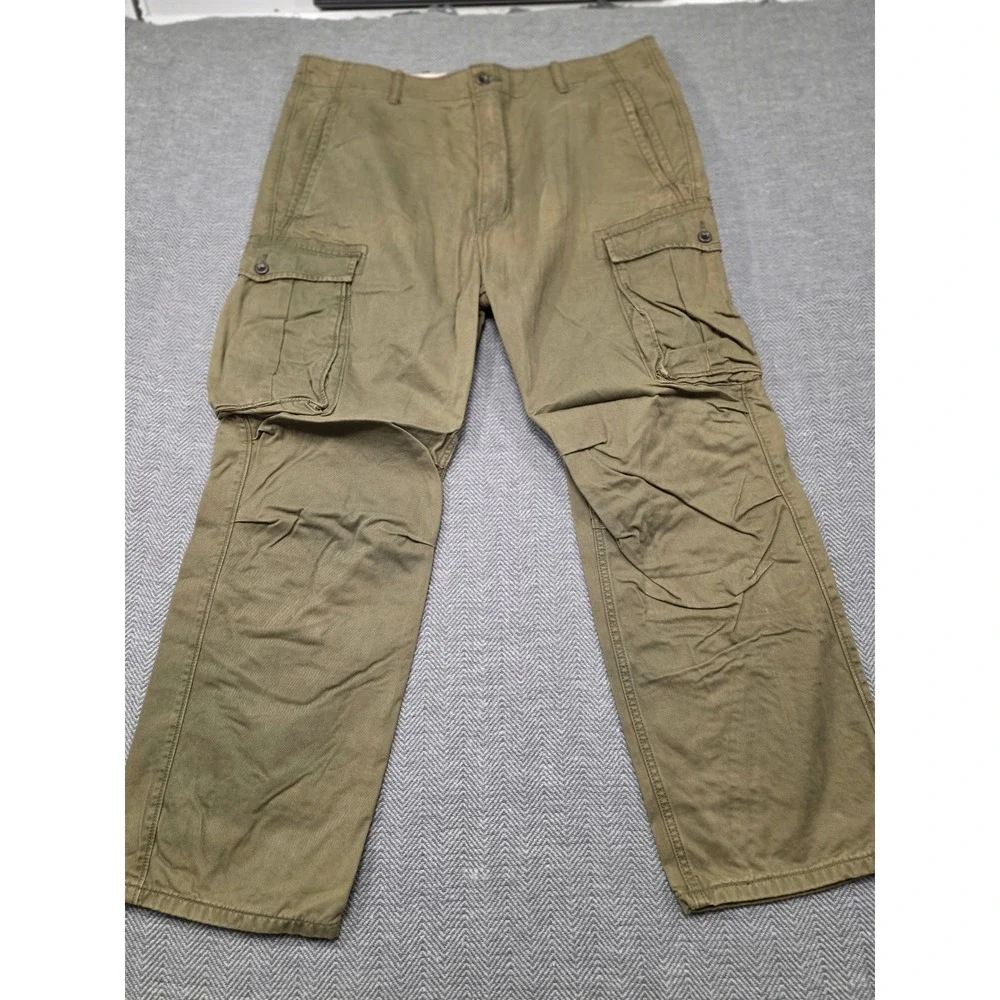 Levi Strauss Mens Olive Green Cargo Pants Straight Leg‎ Utility 38x30 12462-0004